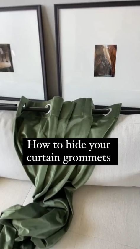 @withinthegrove shares her decor hack for hiding curtain grommets 😍😍. . . . . #curtains #curtainsdesign #furnishings #homedecor #stylehome… | Instagram Curtain Styles Living Room, Grommet Curtains Living Room, Grommets Curtains, Curtain Grommets, Living Room Decor Brown Couch, Curtains Living Room Modern, Black Living Room Decor, Living Room Decor Farmhouse, Large Curtains