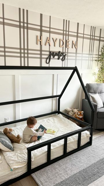 Toddler Floor Bed, Toddler Boy Room Decor, Boy Toddler Bedroom, Big Boy Bedrooms, Home Decor Ideas Bedroom, Baby Boy Room Decor, Toddler Boys Room, Baby Room Inspiration, Nursery Room Inspiration