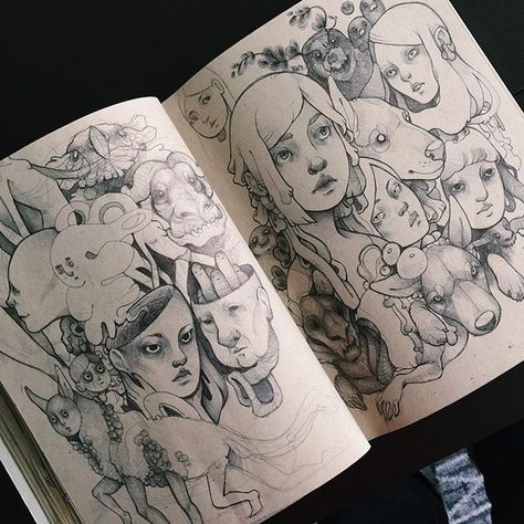 Full Sketchbook, Sketchbook Layout, Arte Punk, Sketchbook Art Journal, Character Sketches, Art Diary, Arte Inspo, Arte Sketchbook, Sketchbook Inspiration