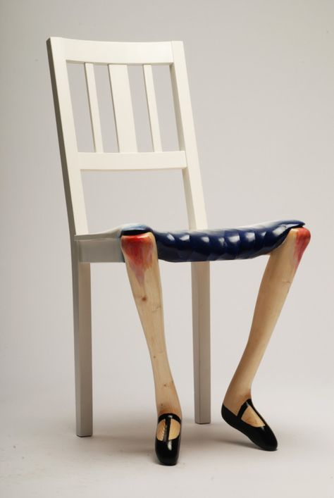 Fuco Ueda by Benjamin Nordsmark Weird Furniture, Sculptural Chair, Unusual Furniture, Unique Chair, Art Chair, Painted Chairs, Funky Furniture, Creative Furniture, Classic Furniture