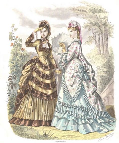 Free Victorian Art Designs: Fashion Plates from 1850-1899 Bustle Dresses, 1870 Fashion, 1880 Fashion, Steampunk Outfits, Istoria Modei, Steampunk Inspiration, 1850s Fashion, Mode Prints, Costume Venitien