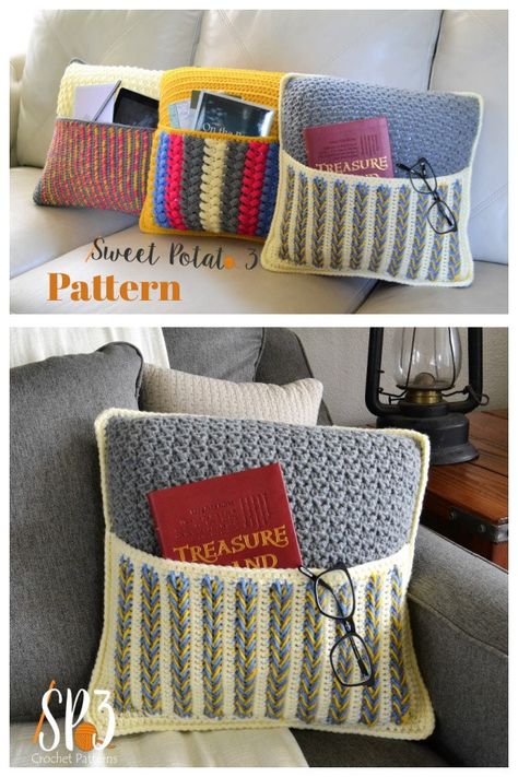 Crochet Cushion Covers, Crochet Cushion Pattern, Crochet Cushion, Crochet Cushion Cover, Pocket Pillow, Crochet Pillow Pattern, Crochet Pillows, Crochet Simple, Crochet Cushions