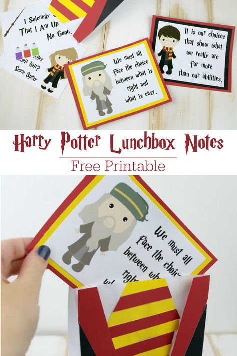 Free Printable Harry Potter Lunchbox Notes. Go #BackToHogwarts with these free printable Harry Potter lunchbox notes to countdown to the new Fantastic Beasts: The Crimes of Grindelwald movie. Harry Potter Lunch Box Notes, Harry Potter Lunch, Free Printable Harry Potter, Watching Harry Potter, Reading Decor, Printable Harry Potter, Kids Lunch Box Notes, Fun Kid Lunch, Back To Hogwarts