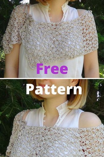 Crochet Bridal Shawl Pattern Free, Crochet Lace Capelet Free Pattern, Crochet Shoulder Wrap Pattern Free, Lacy Crochet Shawl Pattern Free Easy, Free Lacy Crochet Patterns, Lace Weight Crochet Patterns, Lacy Crochet Shawl Pattern Free, Runway Crochet, Bridal Shawl Crochet