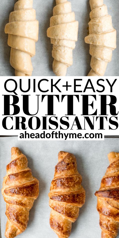 Crissonts Recipe, Easy Croissant Recipe, Crossiant Recipes, Crossant Recipes, Making Croissants, Homemade Croissants, Butter Croissant, Croissant Dough, Croissant Recipe