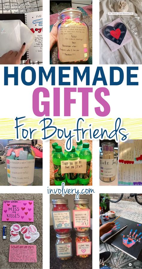 Homemade Gifts For Boyfriends - 77 Gift Ideas To Make For Him 5 Senses Gift For Boyfriend, Valentijnsdag Diy, Joululahjat Diy, Diy Gifts For Christmas, Selamat Hari Valentine, Homemade Valentines Gift, Diy Gifts Cheap, Homemade Gifts For Boyfriend