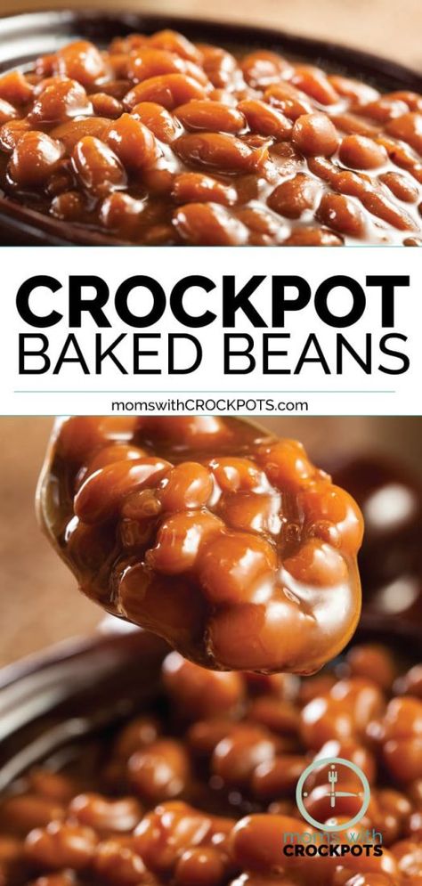 Crock Pot Baked Beans, Crockpot Baked Beans, Beans Recipe Crockpot, Easy Bean Recipes, Simple Baked Beans Recipe, Baked Beans Crock Pot, Slow Cooker Baked Beans, Best Baked Beans, Easy Baked Beans