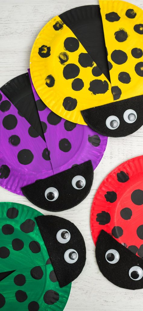 Ladybugs Preschool, Daisy Room, Plate Crafts For Kids, Paper Plate Art, Bug Activities, Insects Preschool, Bugs Preschool, Insect Crafts, Paper Plate Crafts For Kids