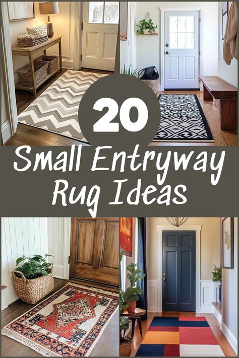 Looking to give your entryway a fresh look? Check out these top Small Entryway Rug Ideas, featuring colorful patterns, soft textures, and eco-friendly materials to make your home’s entrance both stylish and inviting. #EntrywayDecor #SmallSpaceStyle #RugIdeas #HomeDecor #InteriorDesign Foyer Design Ideas Entry Ways, Entryway With Chair Ideas, Entryway Rug Placement, Small Entryway Rug Ideas, Indoor Entryway Rug Ideas, Entry Way Ideas Small, Cozy Entryway Ideas, Front Foyer Ideas Entryway, Entryway Rug Ideas