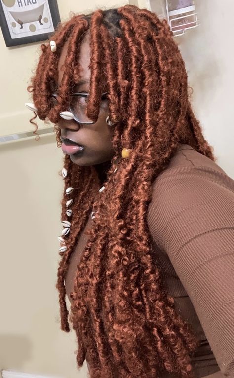 Layered Faux Locs Hairstyles, Faux Locs With Curly Bangs, Butterfly Locks With Bangs, Protective Hairstyles With Bangs, Long Braids With Bangs, Layered Twists Black Hairstyles, Goddess Locs With Bangs, Layered Butterfly Locs, Braids Bangs Black Women