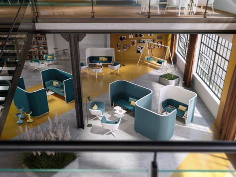 Plug and Play: 7 Flexible Workspaces in the Modern Office | ArchDaily Open Workspace, Bureau Open Space, Flexible Work Space, Cool Office Space, Work System, Office Planners, Smart Office, Office Space Design, Dream Office