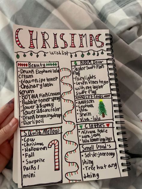 Christmas Aesthetic Wish List, Christmas Wish List Ideas Paper, How To Make A Christmas Wish List, Aesthetic Christmas List Paper, Christmas List Writing Ideas, Christmas List On Paper Ideas, Christmas Wish List Aesthetic Paper, Paper Christmas List Ideas, Things To Make Your Parents For Christmas