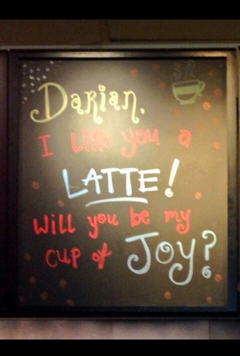 Cute way to ask a girl out I Love Starbucks, Bf Ideas, Asking A Girl Out, I Miss You Card, My Favourite Teacher, Dance Themes, Ask Out, Boy Meets Girl, What A Girl Wants