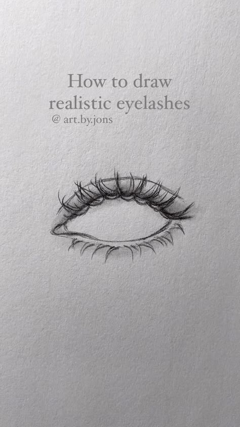 Joana 💓 | Simple realistic eyelashes drawing-tutorial✏️ . . #eyelashes #eyelashesonfleek #eyelashtutorial #eyeart #eyedrawing #howtodraw #tutorial... | Instagram Realistic Eyelashes Drawing, Easy Simple Things To Draw, How To Make Eyelashes Drawing, How To Draw Eye Step By Step, How To Draw Realistic Eyelashes, How To Draw Big Eyes, Cute Art Journal Ideas, How To Do Realistic Drawings, How To Draw Lashes Step By Step