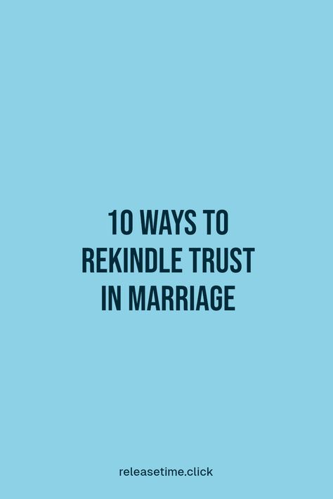 Rebuilding trust in your marriage can feel tough, but it's absolutely possible! With honest conversations and a little patience, you’ll reinforce the bond that once felt unshakeable. Discover these 10 powerful steps to rebuild your relationship and restore confidence. Whether it's learning to communicate better or making conscious efforts to reconnect, these helpful tips will guide you on your journey to a stronger and healthier partnership. Start rebuilding that trust today! Learning To Trust Again Relationships, How To Rebuild Trust In A Relationship, Trust In Marriage, When Trust Is Broken, Learn To Trust Again, Communicate Better, Trusting Again, Rebuilding Trust, Strong And Healthy