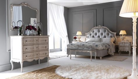 Louis XV bedroom set | Grifoni Silvano Luxury Bedroom Furniture, Luxury Furniture Design, Luxury Bedroom Design, Classic Bed, Classic Bedroom, Bedroom Bed Design, Upholstered Bench, Storage Bed, New Classic