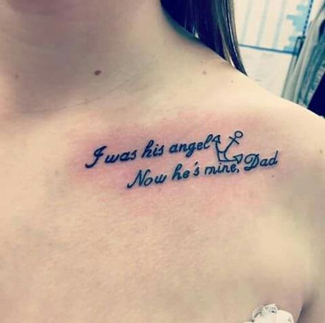 Cute in memory of my dad tattoo Small Angel Tattoo, Mine Tattoo, Tattoos For Dad Memorial, Rip Tattoo, Father Tattoos, Tribute Tattoos, Dad Tattoo, Remembrance Tattoos