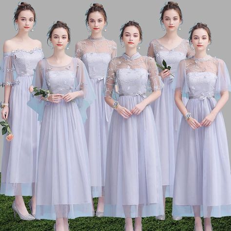 Long Dress Brokat, Dress Kebaya Modern, Model Baju Bridesmaid, Model Dress Kebaya, Dress Brokat Modern, Purple Champagne, Braidsmaid Dresses, Kebaya Modern Dress, Elegant Long Dress