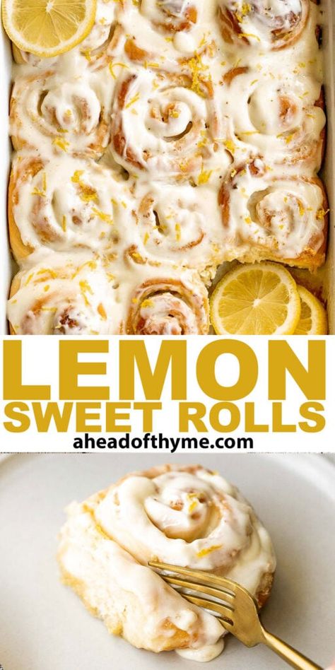 Lemon Sweet Rolls, Sweet Roll Recipe, Breakfast Sweets, Sweet Rolls, Cinnamon Rolls Homemade, Cinnamon Rolls Recipe, Sweet Roll, Lemon Desserts, Baking Sweets