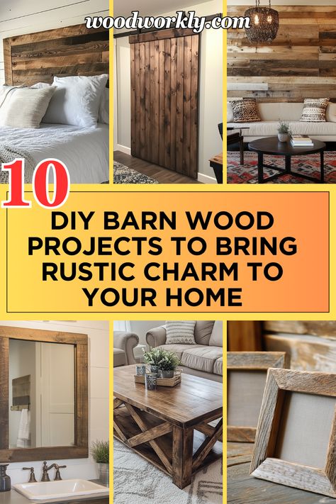 Explore unique barn wood projects and breathe new life into reclaimed wood. From rustic decor to practical furniture, get inspired for your next DIY creation! #BarnWood #DIYProjects #WoodworkingIdeas #HomeDecor #ReclaimedWood Barnwood Diy Projects, Diy Old Wood Projects, Old Barnwood Ideas, Old Barn Wood Ideas, Barnboard Projects, Barn Wood Ideas, Barn Wood Shelves, Salvaged Wood Projects, Barnwood Projects