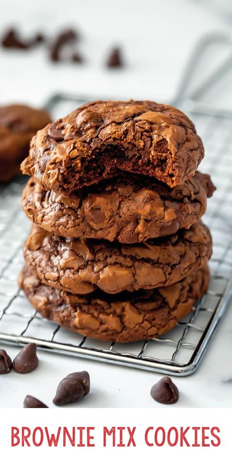 Brownie Mix Cookies 2 Ingredient Brownie Cookies, Box Brownies Cookies, How To Turn Brownie Mix Into Cookies, Cookies With Brownie Mix Easy, Brownie Mix Cool Whip Cookies, Chocolate Cookies From Brownie Mix Recipes, Brownie Cookies From Mix Boxes Ghiradelli, Brownie Mix Ideas Things To Do With, Duncan Hines Brownie Cookies