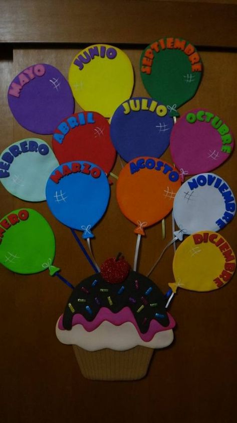 Easy DIY Foam Sheet Craft Ideas - Kids Art & Craft Birthday Chart Classroom, Aktiviti Tadika, Decoration Creche, Birthday Board Classroom, Birthday Bulletin Boards, Birthday Bulletin, Birthday Display, Classroom Birthday, Preschool Classroom Decor