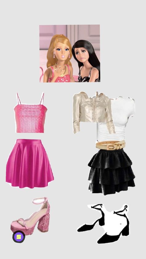 Halloween costumes for duo 2000s Duo Costumes, Iconic Costume Ideas Duo, Duo Simple Costumes, Hollween Customs Ideas Duo, Halloween Costume Ideas 2024 Duo, Blonde And Brown Costume Ideas, Helowin Costumes Ideas, Cute Halloween Costumes For Teens Duo, Halloween Costumes Duo Sisters