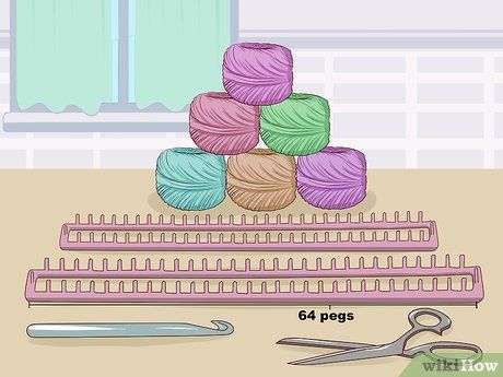 How to Knit a Blanket on a Loom (with Pictures) - wikiHow Loom Knitting Blanket, Knit A Blanket, Loom Blanket, Loom Knitting For Beginners, Sock Loom, Sashay Scarf, Loom Knitting Tutorial, Loom Knitting Stitches, Loom Crochet