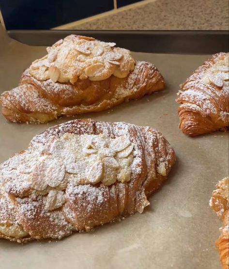 Almond Croissant Aesthetic, Crossaint Aesthetic, Almond Crossaint, Croissants Aesthetic, Paris Vlog, Almond Croissants, Almond Croissant, Fall 24, 2023 Vision