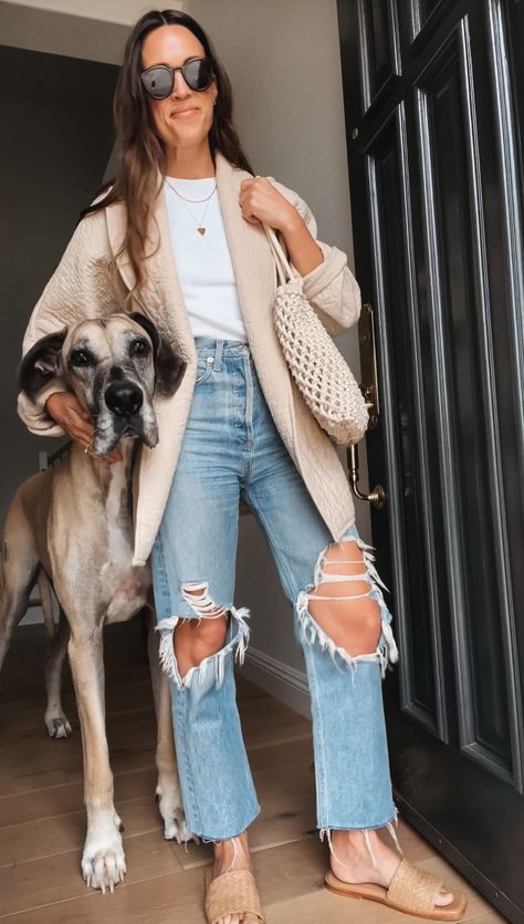 Natalie Borton, Coat Jeans, Black Button Up Shirt, Tan Leather Jackets, Hawaii Outfits, Black High Waisted Shorts, Summer Capsule, Capsule Outfits, Jacket Outfit