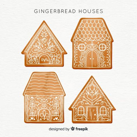 Cardstock Gingerbread House, Gingerbread House Designs Drawing, Free Gingerbread House Printables, Decorated Gingerbread Houses, Gingerbread House Drawings, Gingerbread House Doodle, Gingerbread House Cartoon, Gingerbread House Drawing, Gingerbread House Clipart