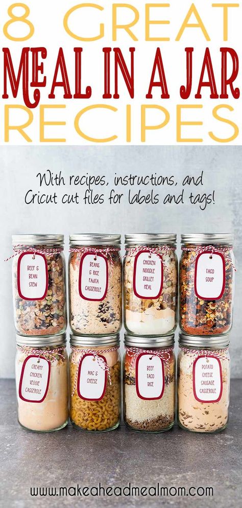 Meal In A Jar Recipes, Mason Jar Gifts Recipes, Dry Canning, Meal In A Jar, In A Jar Recipes, Pantry Meals, Homemade Dry Mixes, Jar Meals, Freeze Dryer