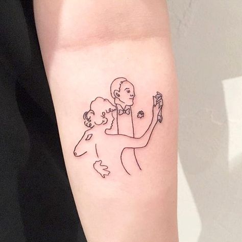 Dancing couple #yonitattoo #linework #art #tattoo #tattoodo Dancing Couple Tattoo, Dancing Tattoo, Linework Art, Couple Tattoo Ideas, Dance Tattoo, Dancing Couple, Couple Tattoo, Swing Dancing, Swing Dance