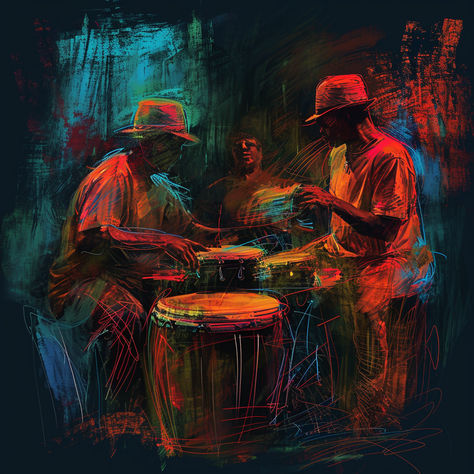 opacity pencil drawing overly saturated color. ultrarealistic. classic and timeless aesthetics. graphics with lots of good design resulting in a neon, electronic, modern abstract illustration of rumba clave latin cuban. congas. bell. timbales. dancers. a scene Salsa Club Aesthetic, Latin Music Aesthetic, Cuban Dancing, Cuban Aesthetic, Cuba Salsa, Salsa Musica, Salsa Club, Salsa Night, Musica Salsa