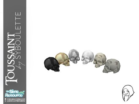 Syboubou's Toussaint - Skull Sims 4 Cc Skull Decor, Sims 4 Skull Cc, Bakery Display, Vinyl Storage, Skull Decor, Sims Community, Skull Head, A Skull, Electronic Art