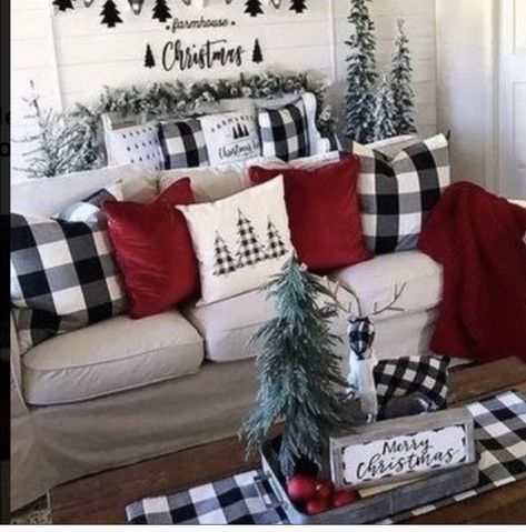 Black And White Buffalo Plaid Christmas Decor, Red Black And White Christmas Decor, Black White And Red Christmas Decor, Black Buffalo Plaid Christmas Decor, Red And Black Christmas Decor, Christmas Plaid Decor, Buffalo Check Christmas Decor, Buffalo Plaid Christmas Decor, Black And White Christmas