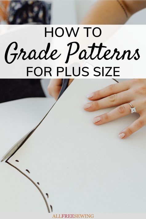 How To Grade Patterns, Sewing Projects Plus Size, Diy Plus Size Clothes Patterns, How To Size Up A Sewing Pattern, Plus Size Shirt Patterns Sewing, How To Enlarge A Sewing Pattern, Sewing Plus Size Clothes Free Pattern, How To Enlarge A Pattern, Sew Plus Size Clothes Diy