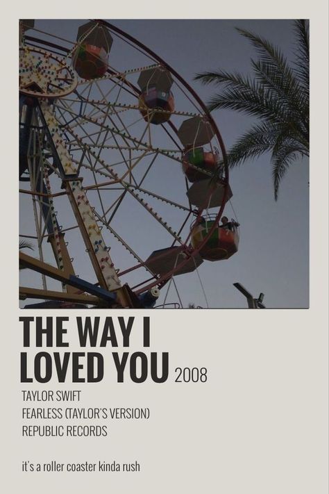 THE WAY I LOVED YOU TRACK POLAROID TAYLOR SWIFT Songs Polaroid, Polaroid Songs, Song Polaroid, Song Cards, Taylor Swift Discography, I Love You Song, Song Posters, Taylor Songs, Music Poster Ideas