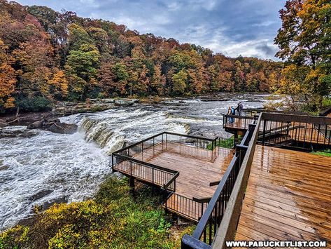 Pennsylvania Waterfalls, Ohiopyle State Park, Pennsylvania Travel, Utah Road Trip, Fayette County, Cross Country Road Trip, Waterfall Hikes, Whitewater Rafting, Roadside Attractions