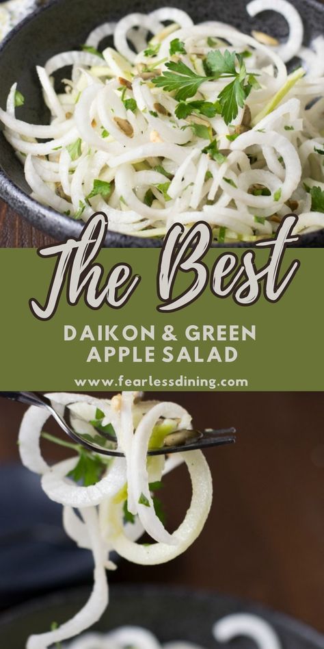 Korean Radish Salad Recipe, Japanese Wasabi Radish Recipes, Daikon Radish Salad, Diacon Radish Recipes, Daikon Radish Soup, Korean Radish Salad, Dicon Radish Recipes, Japanese Radish Recipes, Diakon Recipes