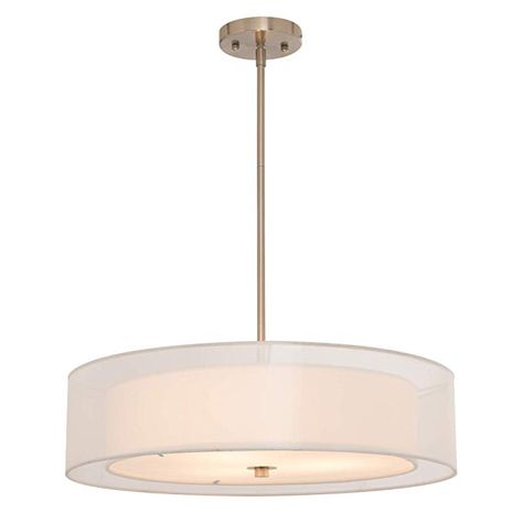 CO-Z 3 Light Brushed Nickel Double Drum Pendant Chandelier, Convertible Semi-Flush Mount Drum Ceiling Lighting Fixture with Fabric Shades and Diffuser for Kitchen Island Dining Room Table Bedroom Bar Drum Ceiling Light, Island Dining Table, Kitchen Island Lighting Modern, Flush Chandelier, Drum Pendant Light, Bar Modern, Kitchen Island Dining Table, Led Closet Light, Glam Lighting