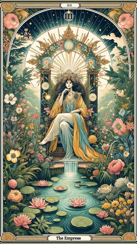 Discover the Empress tarot card meaning, a symbol of nurturing, abundance, and femininity. Learn how it influences all aspects of your life!https://centerspirited.com/tarot/empress-card-meaning/ Empress Tarot Card Meaning, Tarot Cards Art Illustration, Kartu Tarot, The Empress Tarot, Empress Tarot Card, Empress Tarot, Tarot Gratis, Online Tarot, Tarot Major Arcana