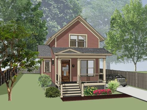 House Plan 1202A – Standard Series – ThompsonPlans.com Narrow House Plans, Bungalow Style House, Narrow Lot House, Southern House Plan, Narrow Lot House Plans, Cottage House Plan, Bungalow Style House Plans, Small House Layout, Southern House