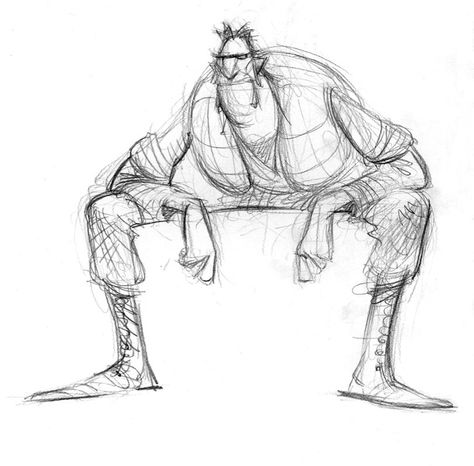 Open Season: Character Design: Carter Goodrich New York Character Design, 4 Character Pose Reference, Character Design Sitting, Giant Character Design, Horse Stance, Carter Goodrich, Sitting Illustration, Sitting Reference, Illustration Expressions