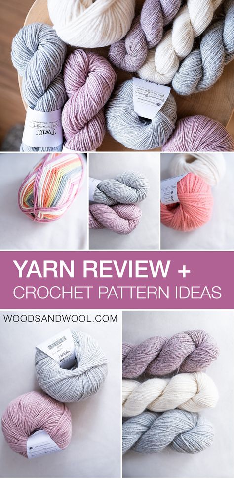 Find a new yarn for your next crochet project in this yarn review of 5 different yarns from WeCrochet! Merino Wool Crochet Projects, Merino Wool Crochet, Wool Crochet, Yarn Inspiration, Crochet Inspiration, Pattern Ideas, Yarn Brands, Merino Wool Blanket, To Color