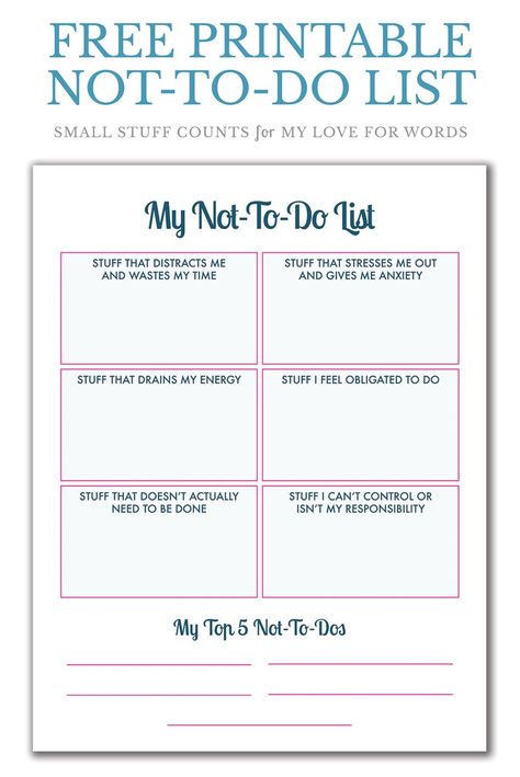 A What NOT to do List Not To Do List, Motiverende Quotes, Small Stuff, Therapy Worksheets, Group Therapy, Burn Out, School Counseling, Therapy Activities, Coping Skills