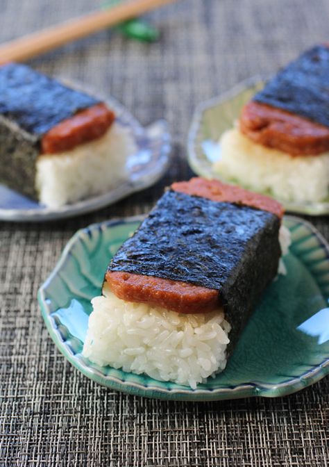 A “Spam” Musubi That’s Vegan | Food Gal Vegan Spam, Musubi Recipe, Hawaiian Snacks, Spam Musubi, Food Innovation, Vegan Sushi, Food Scientist, Vegan Meal Plans, Tasty Vegetarian Recipes