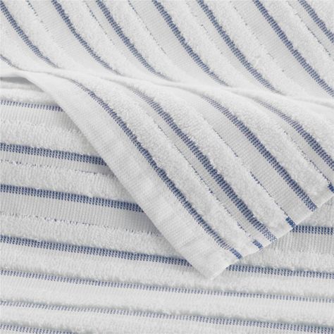 Towel Photoshoot, Coastal Towels, Bathroom 2023, Blue Bath Towels, Decorative Bath Towels, Striped Bath Towels, Coastal Casual, Towel Fabric, Boat Decor