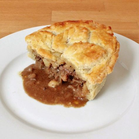 Steak & Kidney Pie Steak And Kidney Pie Recipe, Kidney Pie Recipe, Steak And Kidney Pudding, Kidney Pie, Steak And Kidney Pie, Suet Pudding, Beef Kidney, Individual Pies, Pork Pie