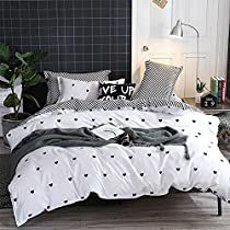 Check this out! Black And White Bed, White Bed Linen, Reversible Bedding, Cute Bedding, White Linen Bedding, White Bed, Reversible Duvet Covers, Bed Sets, Bed Linen Sets